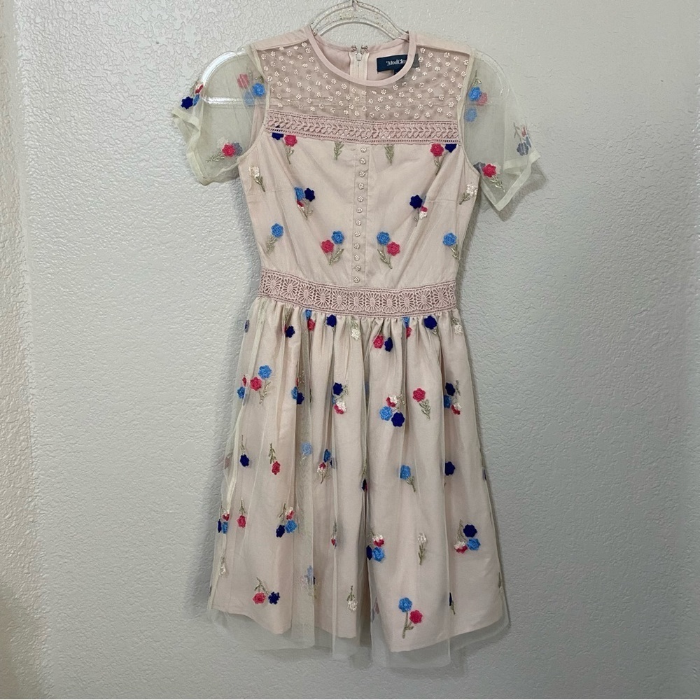 ModCloth Embroidery Floral Dress